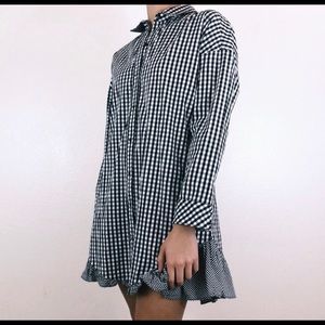 Zara Gingham Shirt-Dress